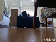 Preview 5 of Goddess Kiffa and Mr Pine - Giantess Pov 1 - Wife is mad at husband and step on him merciless - FOO