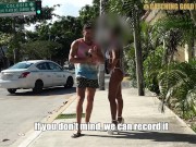 Preview 1 of OMG Sexy Bikini Girl Says Yes To Fucking A Stranger She Meets On The Street!