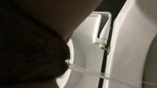 Моча из волосатой пизды в общественном туалете