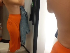 A Sexy Stranger Asked Me to look at her in the fitting Room.