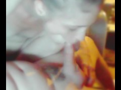 OUTRAGEOUS SEXY MILF THROATING  MY LIMP COCK WHILE HAVEING A SMOKING 🚬