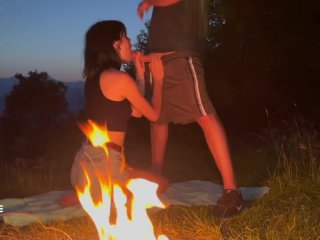 Daphne_Vega - Passionate Blowjob and Fuck with Panoramic View_Near The Bonfire (part_1/2)