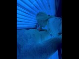 Slutty Tanning Salon Employee sneaks in and gives me one Amazing Blowjob! 
