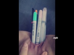 I fuck my Pussy with markers -(Add me @joyliii_real)