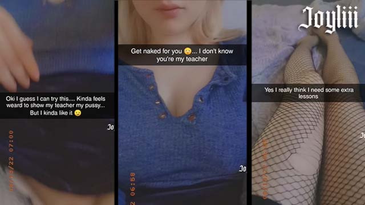 Slutty Student! Sexting my Teacher and Cum for him on Snapchat ...