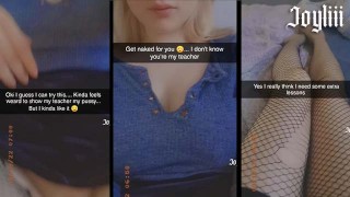 Slutty Student Sexting My Teacher And Cum For Him On Snapchat Real Joyliii Add Me