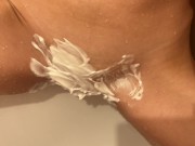 Preview 2 of I asked my roommate to shave my pussy. It was so sexy so he fuck me in bath