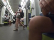 Preview 1 of People literally look at my balls in the metro, I can't contain myself and I take out my dick