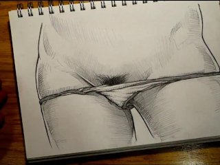 babes, hairy pussy, pencil, point of view