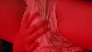 Girl pees adult Tena diaper 