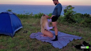 Risky Sex Real Amateur Couple Fucking in Camp - Sexdoll 520