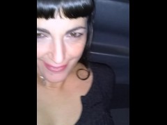 Cecile Pleasure is fucked in the car like a street girl -PORN ART