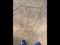 Pee desperation outdoors piss fetish self pee in crowded place - Screenshot 7 of 16 - Self Piss