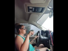 I let bisexual guy jerk off to me in public while I smoke and drive truck in mini dress part 6