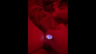 Chubby goth girl fucks her tight pussy with a vibrator