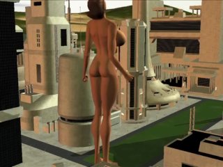 giantess, breast expansion, fetish, animation