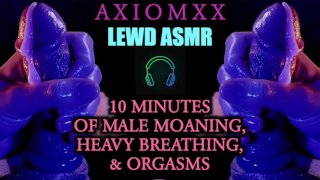 (LEWD ASMR) 10 minuten mannelijk kreunen, zware ademhaling, kreunen en orgasmegeluiden