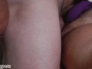 Preview 3 of Hubby pumps his cum deep inside my hairy wet BBW pussy and keeps fucking me Close up pussy fuck