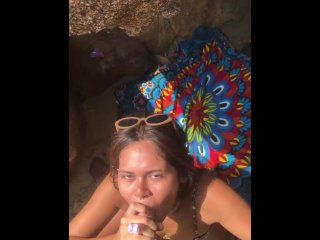 Blow job on the beach
