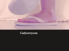 Flip flops feet and butt tease! 