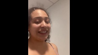 Teaser Of A Nervous College Slut Walking Around Campus With A Nut On Her Face