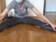 Preview 1 of I love to do yoga and take off my clothes until I am fully naked