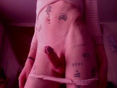 hard femboy edges and ruins orgasm