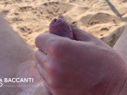 Preview 4 of Wife does a handjob to her husband and he cum on the beach