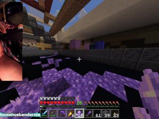 Playing Minecraft naked Ep.7 building a fancy floor and my pumpkin farm