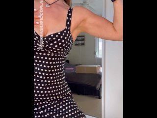 Strong MILF Trisha Flexing Her Muscles in HerCute Dress JOI_Countdown