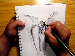 babes, clitoris massage, clitoris orgasm, pencil