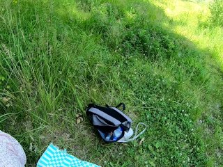 Pov Public Sex on a Picnic. Blowjob and Amateur_Doggystyle in_Park