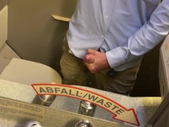 Mile High Club - Business Man Masturbates on an Airplane to Germany (creamy cumshot)