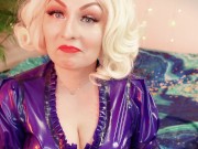 Preview 1 of read a book with me... ASMR sounding - latex MILF