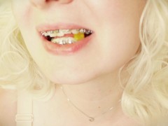 ASMR MUKBANG video - eating ice-cream in braces