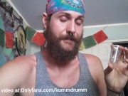 Preview 4 of Daddy makes you drink a shot glass of cum for peeping on him from the closet