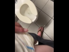 Soggy public bathroom diaper rubbing