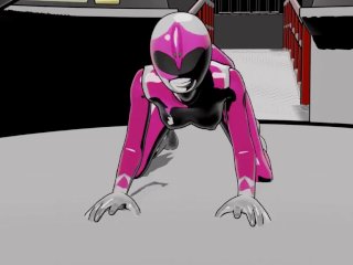Pink Power_Ranger Gets Fucked by Invisible Dicks.