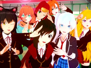 FODENDO TODAS AS MENINAS DA COMPILAÇÃO RWBY ANIME HENTAI