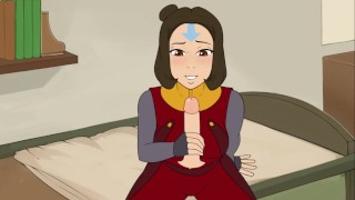 Entrenadora de cuatro elementos (escenas de sexo) Parte 100 Jinora Handjob por HentaiSexScenes