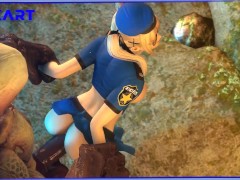 Video Mary Rose in a police uniform is fucked hard from behind in the ass by a Hell Knight