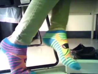 Feet_Under Desk While I Study After Work_Frieda Ann_Foot Fetish