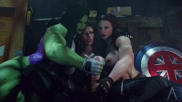 Anime Hulk Porn - She-Hulk gives Black Widow Handjob until Cumshot Anime |  ã‚·ãƒ¼ãƒ»ãƒãƒ«ã‚¯ãŒãƒ–ãƒ©ãƒƒã‚¯ãƒ»ã‚¦ã‚£ãƒ‰ã‚¦ã«å°„ç²¾ã™ã‚‹ã¾ã§æ‰‹ã‚³ã‚­ã‚’ä¸Žãˆã‚‹ ã‚¢ãƒ‹ãƒ¡ - Pornhub.com