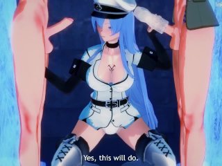 Esdeath daydreams about femdom, then acts on it with two prisoners