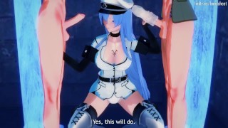 Esdeath Fantasizes About Femdom And Then Takes Two Prisoners To Act On It