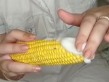 I spread the cream on the corn and rub it in, and fuck it like a member of the subscriber.