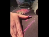  No Makeup Milf In Leggings Masturbates In Semi Deserted Parking Lot Before Security Drives By