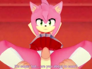 anime, amy rose sonic, hentai, point of view