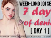 Preview 1 of DAY 1 JOI AUDIO SERIES: 7 Days of Denial by VauxiBox (Edging) (Jerk off Instruction)