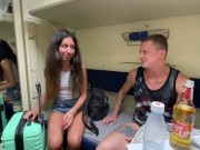 Preview 2 of Russian student gets fucked all night long on the train